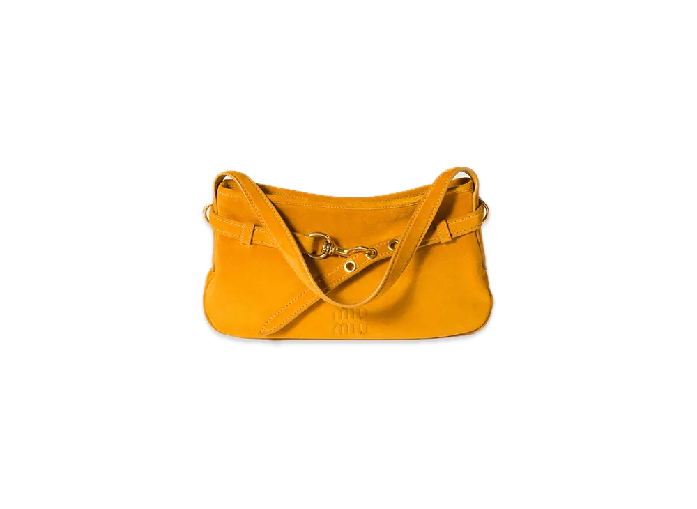 MIU MIU Aventure Suede Bag "Mustard Yellow"