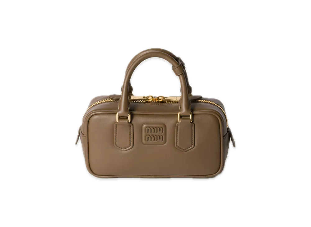 MIU MIU Arcadie Leather Bag "Khaki"