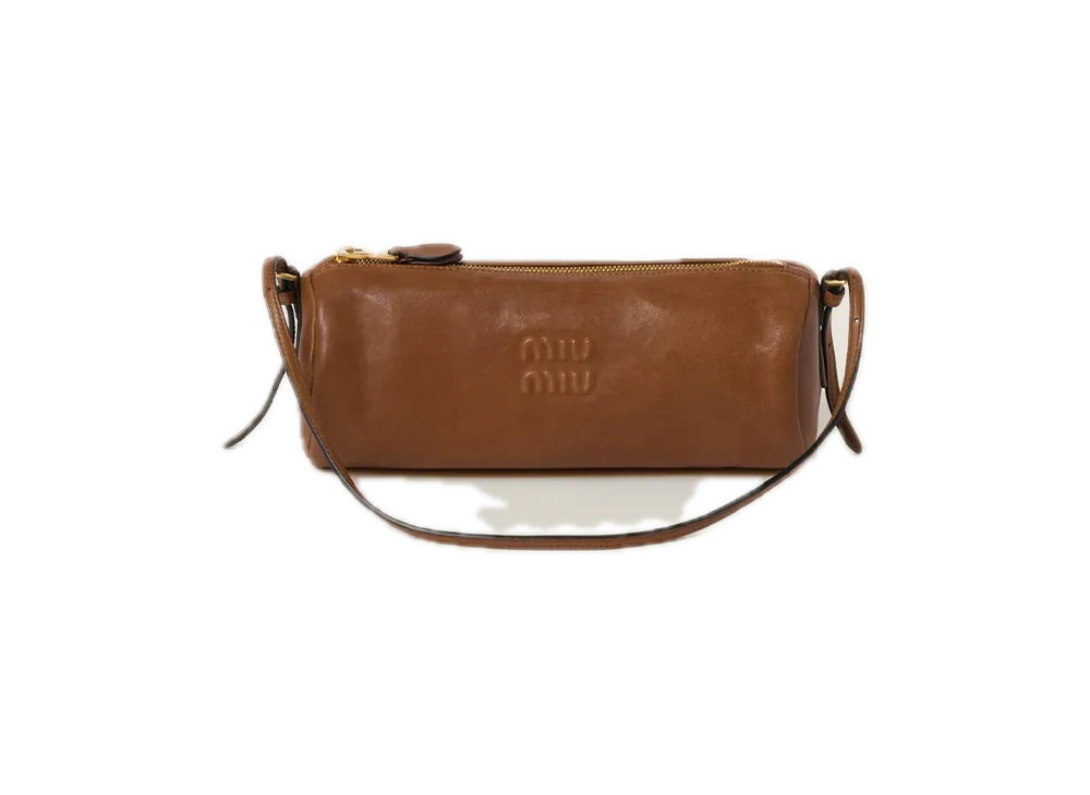 MIU MIU Nappa Leather Pouch "Brown"