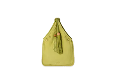 MIU MIU Suede Handbag with Tassels "Olive"