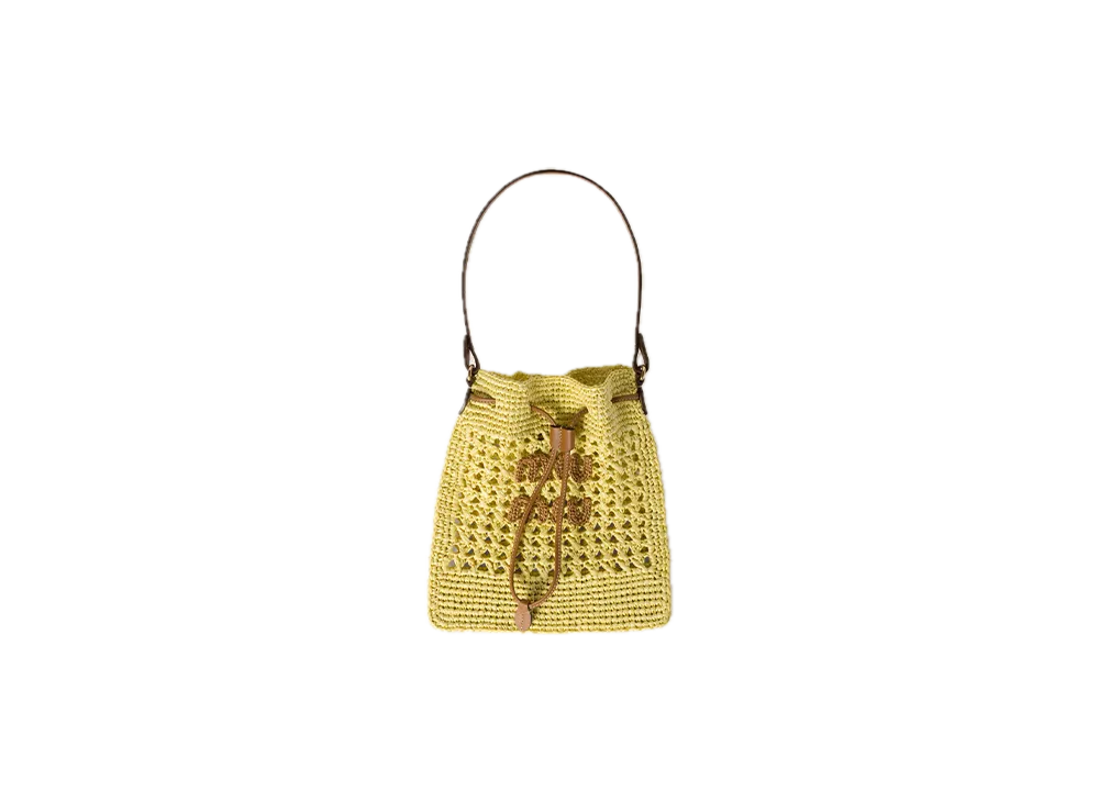 MIU MIU Woven Fabric Mini Bag "Mustard Yellow"
