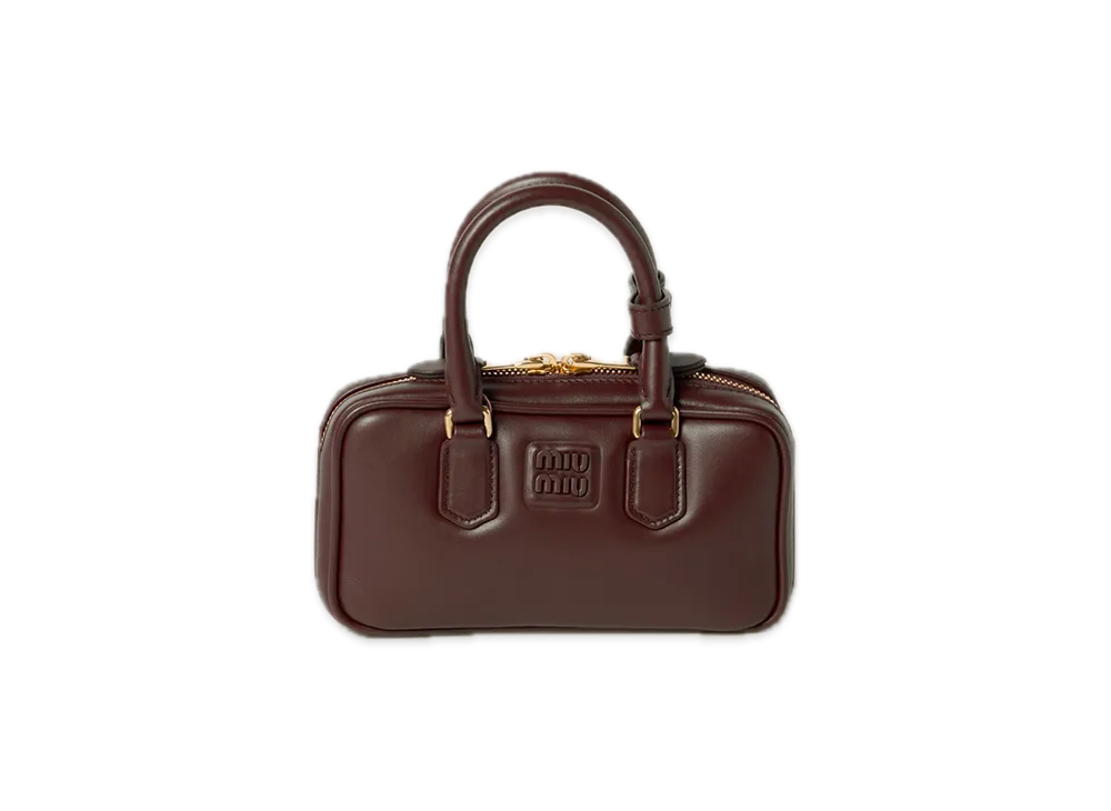 MIU MIU Arcadie Leather Mini Bag "Brown"