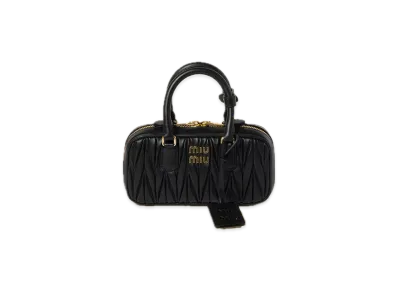 MIU MIU Arcadie Matelasse Leather Mini Bag "Black"