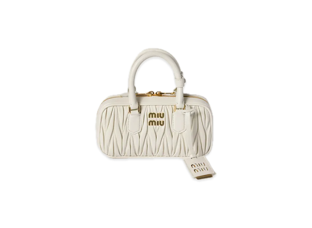 MIU MIU Arcadie Leather Mini Bag "Off White"