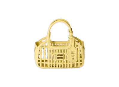 MIU MIU Leather Basket "Lemon Yellow"