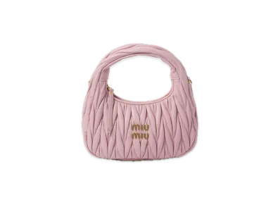 MIU MIU Wander Matelasse Leather Hobo Bag "Pink"