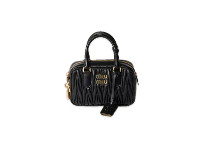 MIU MIU Arcadie Matelasse Leather Bag "Black"