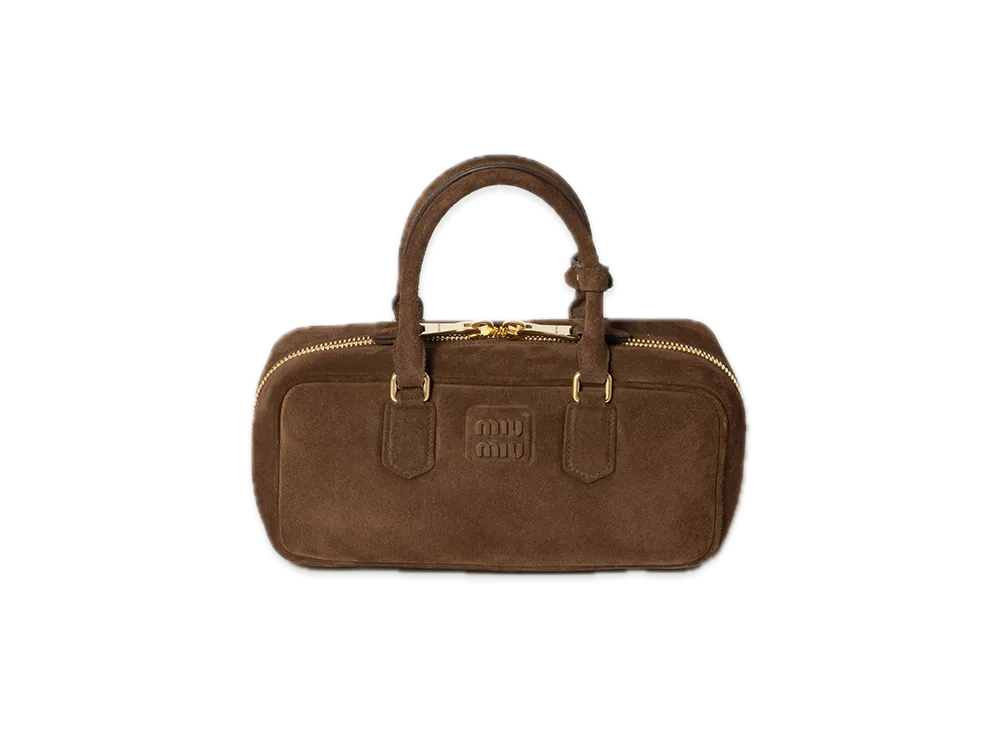 MIU MIU Arcadie Suede Bag "Dark Brown"