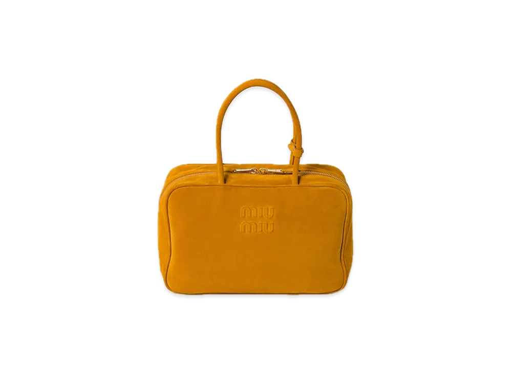 MIU MIU Suede Bow Bag "Mustard Yellow"
