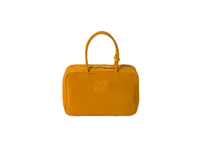 MIU MIU Suede Bow Bag "Mustard Yellow"
