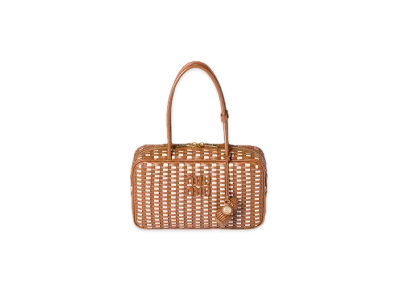 MIU MIU Bow Leather Bag "Brown/White"