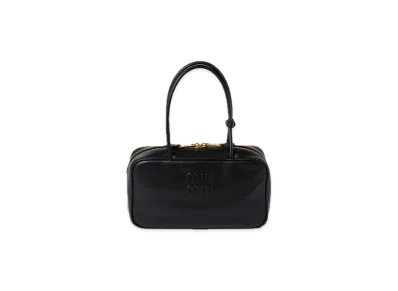 MIU MIU Leather Top Handle Bag "Black"