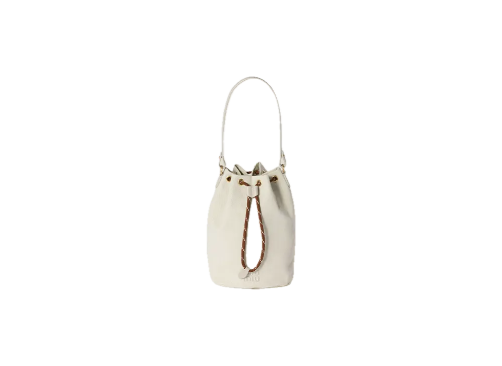 MIU MIU Gabardine Pouch "Plaster White"