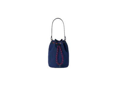 MIU MIU Gabardine Pouch "Indigo Blue/Wine Red"