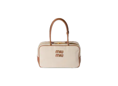 MIU MIU Bow Canvas / Leather Bag "Natural"