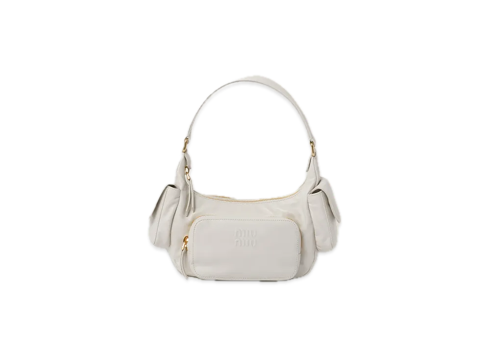 MIU MIU Nappa Leather Pocket Bag "White"