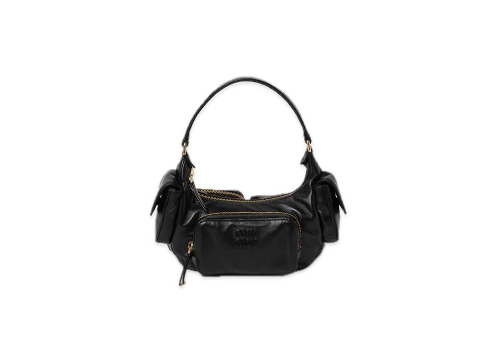 MIU MIU Nappa Leather Pocket Bag "Black"