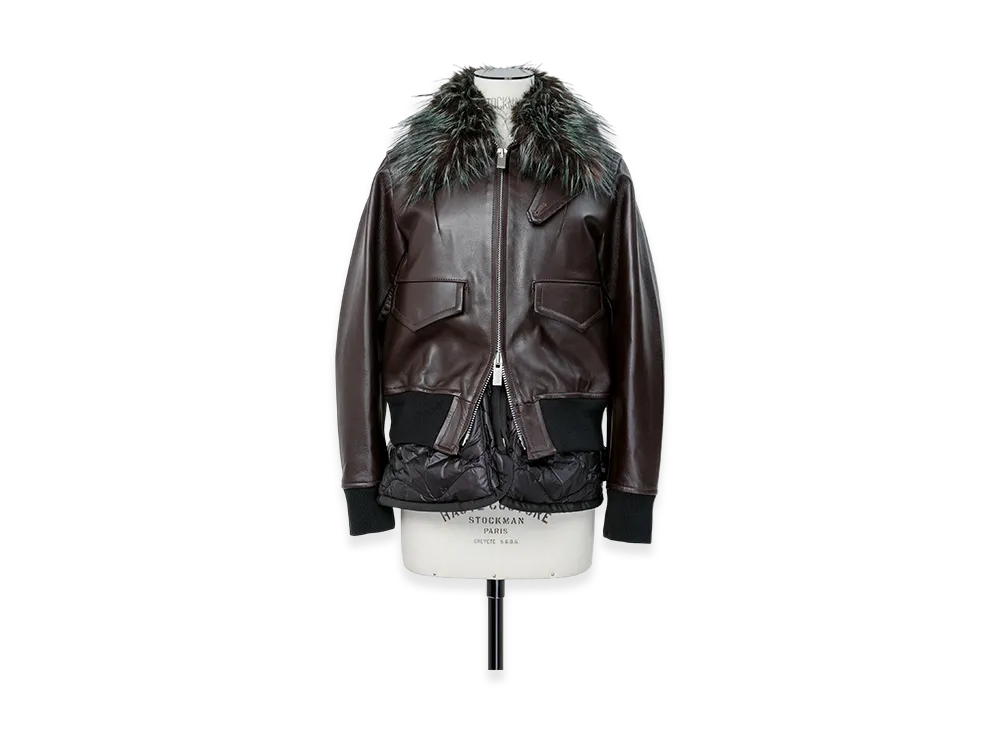 sacai Leather Blouson "Brown"