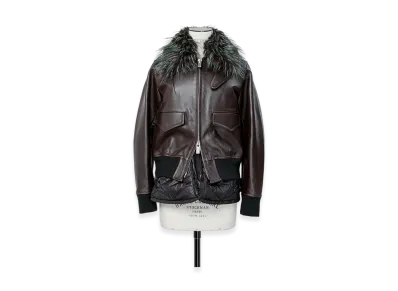 sacai Leather Blouson "Brown"