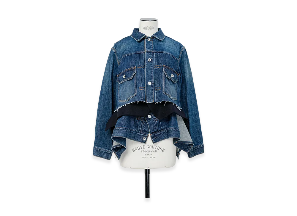 sacai Denim x Wool Melton Jacket "Blue"