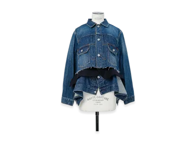 sacai Denim x Wool Melton Jacket "Blue"