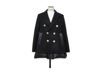 sacai Wool Melton x Puffer Jacket "Navy"