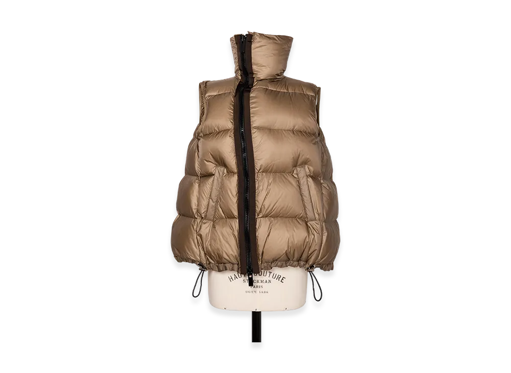 sacai Puffer Vest "Dark Beige"