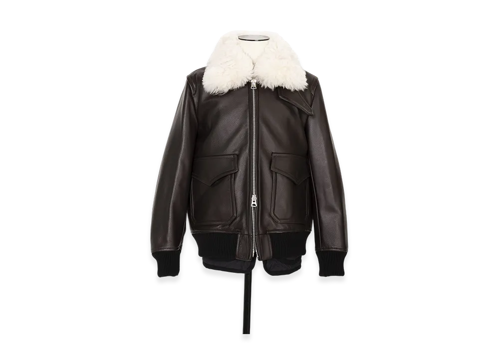 sacai Leather Jacket "Brown"
