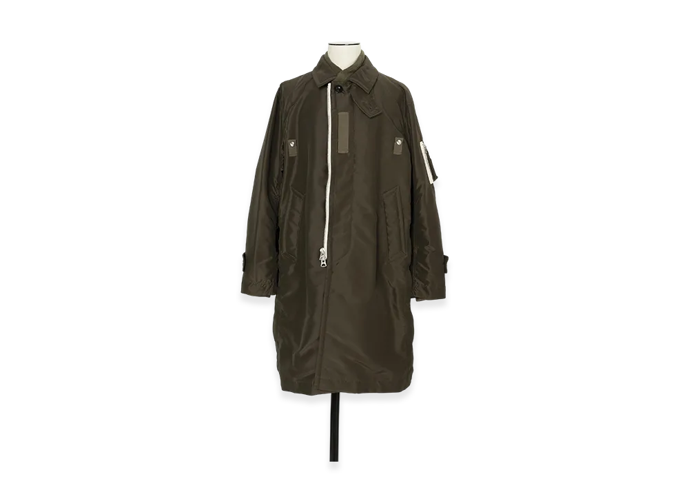sacai Nylon Twill Coat "Dark Khaki"