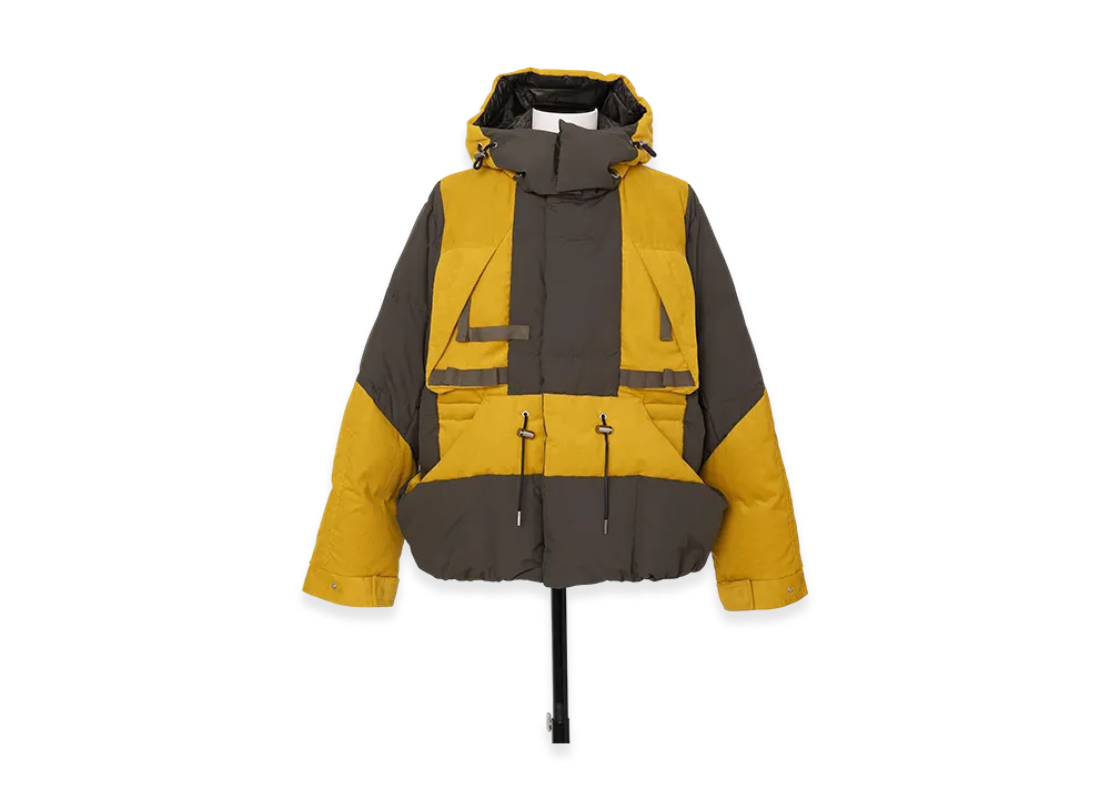 sacai Corduroy Puffer Jacket "Yellow/Khaki"