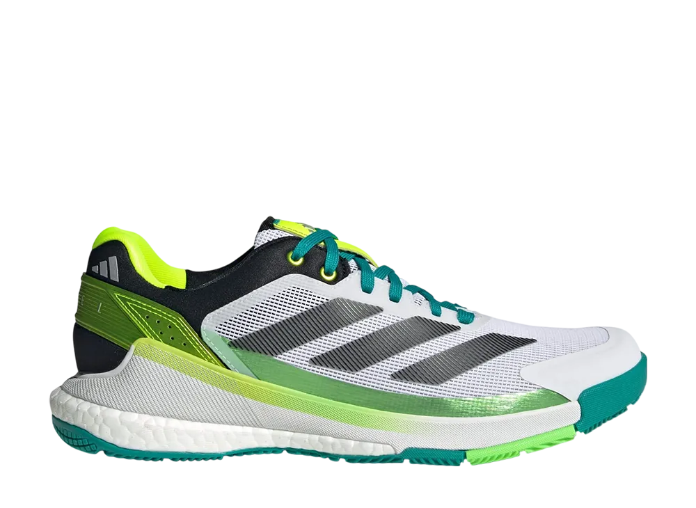 アディダス クレイジークイック ブースト パデル "クラウドホワイト/コアブラック/ライムバースト"