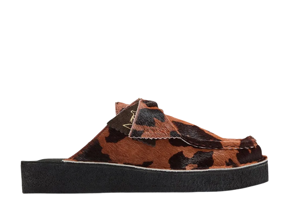 Clarks Desert Nomad Mule "Brown Cow Print"