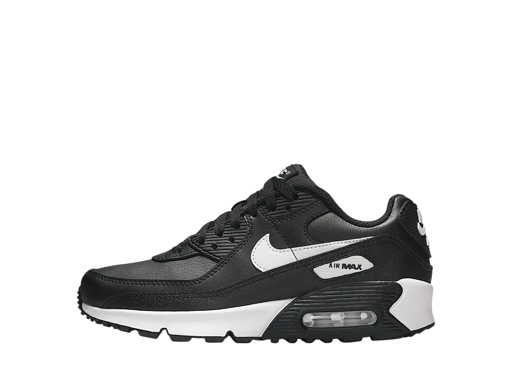 Nike GS Air Max 90 LTR "Black/Black/White"