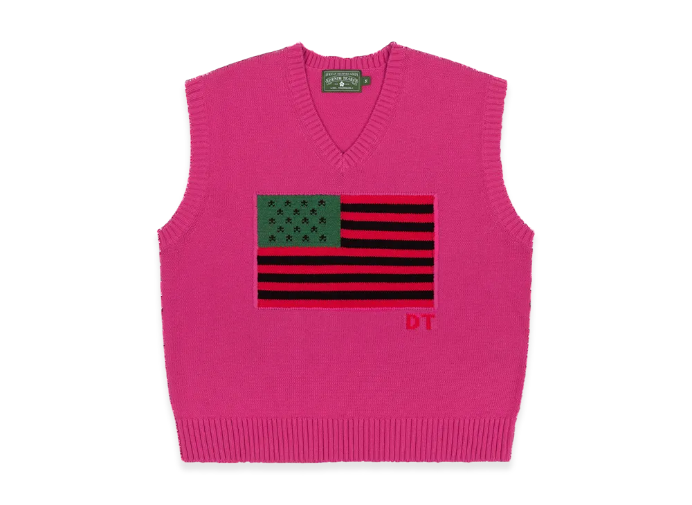 DENIM TEARS African-Americana Vest "Pink"