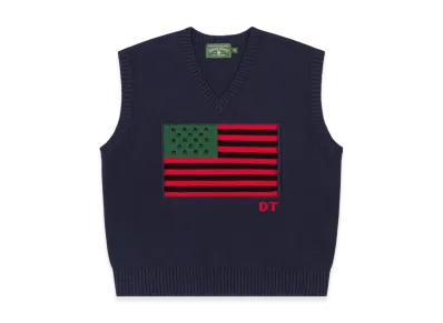 DENIM TEARS African-Americana Vest "Navy"