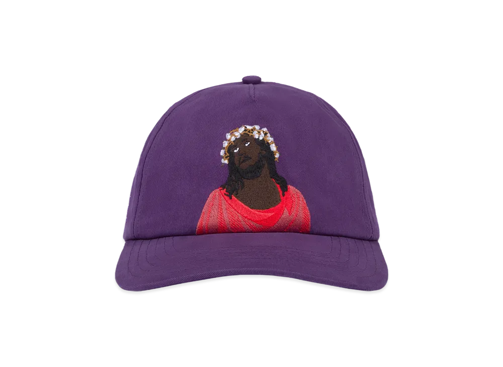 DENIM TEARS Black Jesus Cap "Purple"