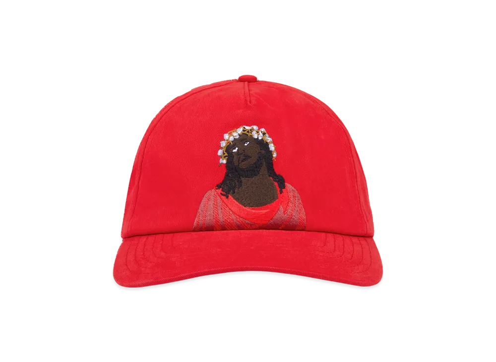 DENIM TEARS Black Jesus Cap "Red"