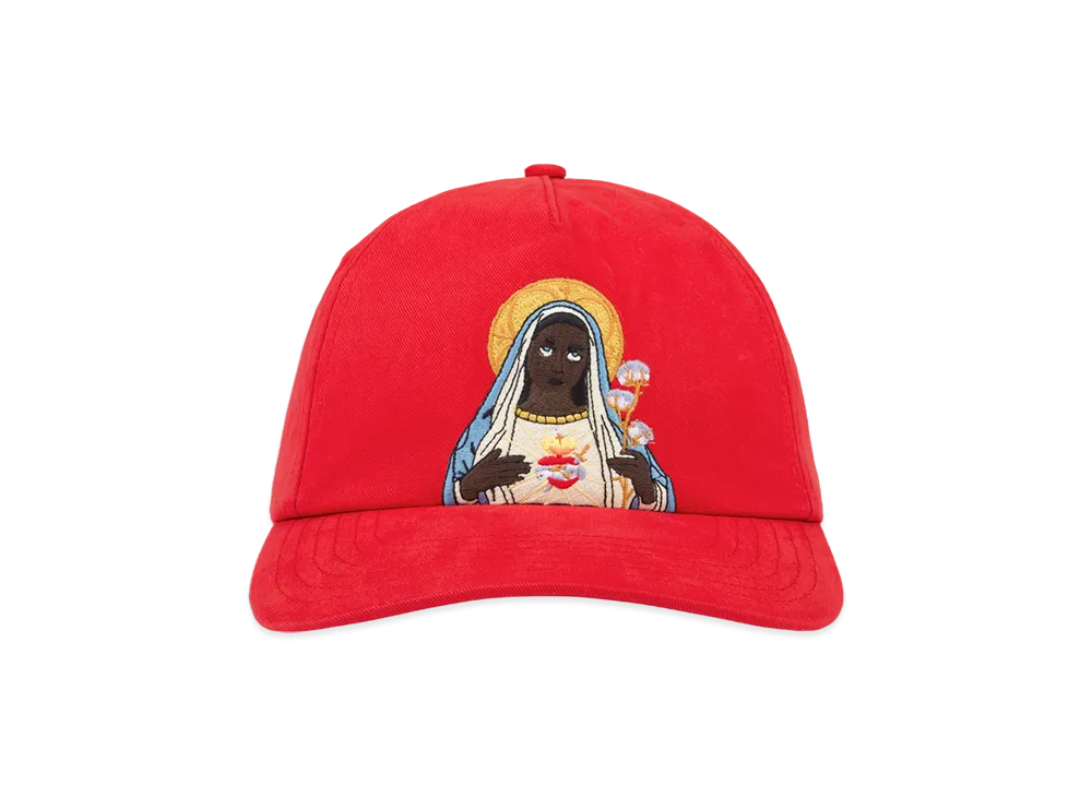 DENIM TEARS Black Mary Cap "Red"