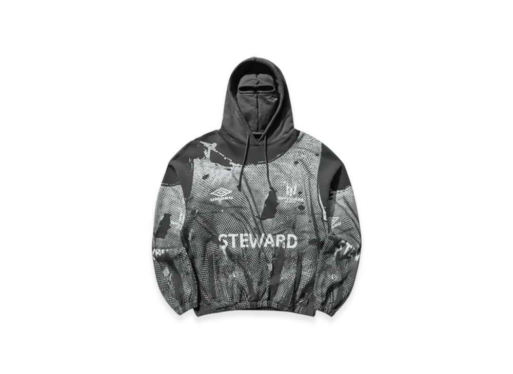 UMBRO x Slam Jam Men's Steward Vest Masked Hoodie "Dark Grey"