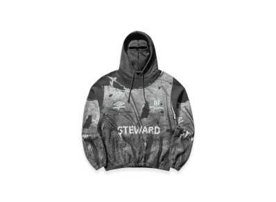 UMBRO x Slam Jam Men's Steward Vest Masked Hoodie "Dark Grey"