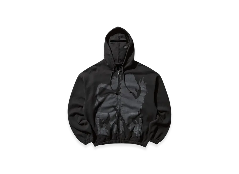 UMBRO x Slam Jam Men's Heraldic Zip Up Masked Hoodie "Black"