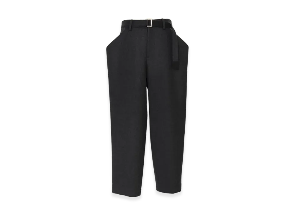 sacai Wool Melton Pants "Charcoal Gray"