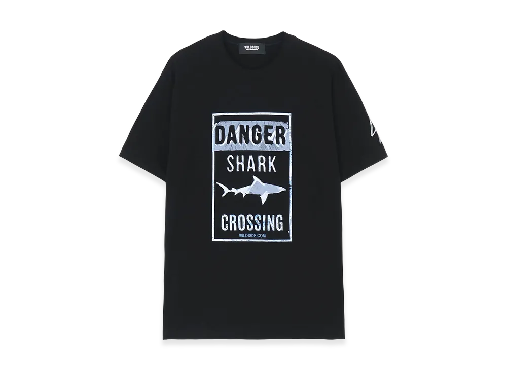 WILDSIDE YOHJI YAMAMOTO Shark Crossing T-Shirt "Black"