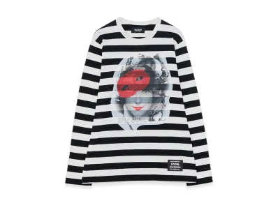 WILDSIDE YOHJI YAMAMOTO Portrait Border T-shirt (Masquer) "Black/White"