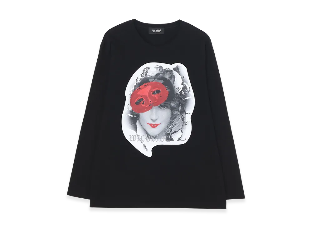 WILDSIDE YOHJI YAMAMOTO Portrait Black T-shirt (Masquer) "Black"