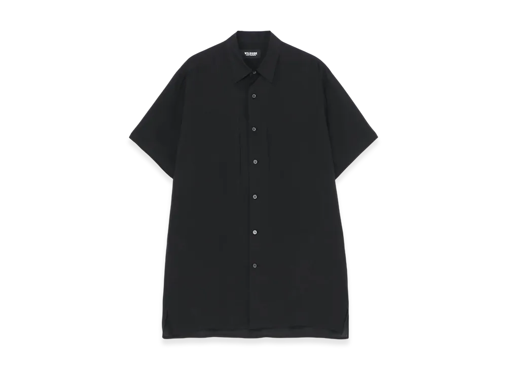 WILDSIDE YOHJI YAMAMOTO Cellulose Double Patch Pocket Short Sleeve Shirt "Black"