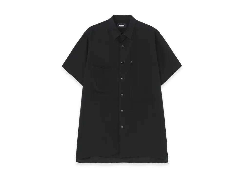 WILDSIDE YOHJI YAMAMOTO Cellulose Patch Pocket Short Sleeve Shirt "Black"