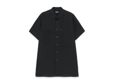 WILDSIDE YOHJI YAMAMOTO Cellulose Patch Pocket Short Sleeve Shirt "Black"