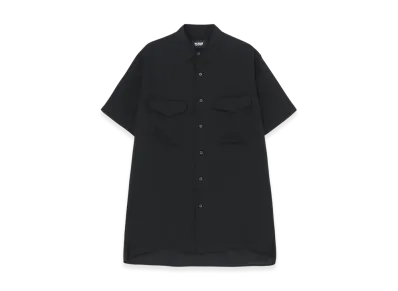 WILDSIDE YOHJI YAMAMOTO Cellulose Flap Pocket Short Sleeve Shirt "Black"