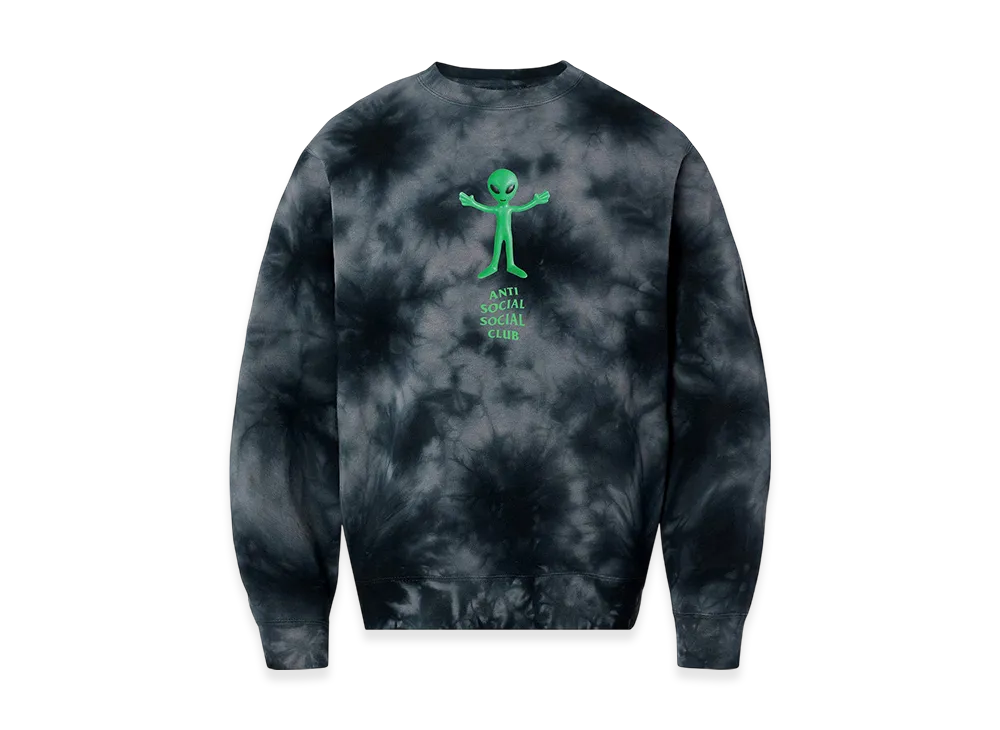 ANTI SOCIAL SOCIAL CLUB Alien Crewneck "Black Tie-Dye"